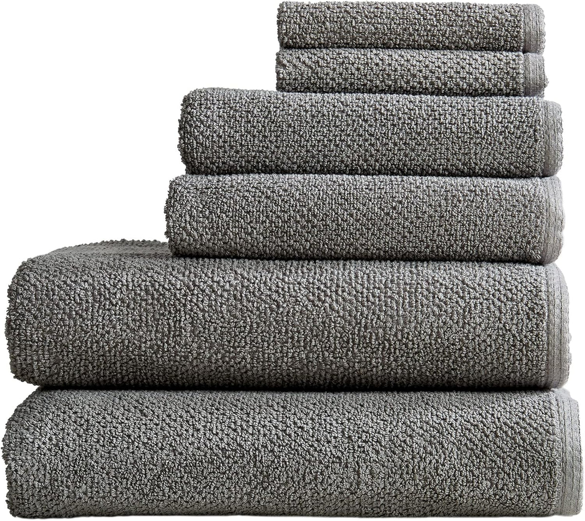 Light Grey Set of 4 Cotton Quick-Dry Bath Towels B8675
