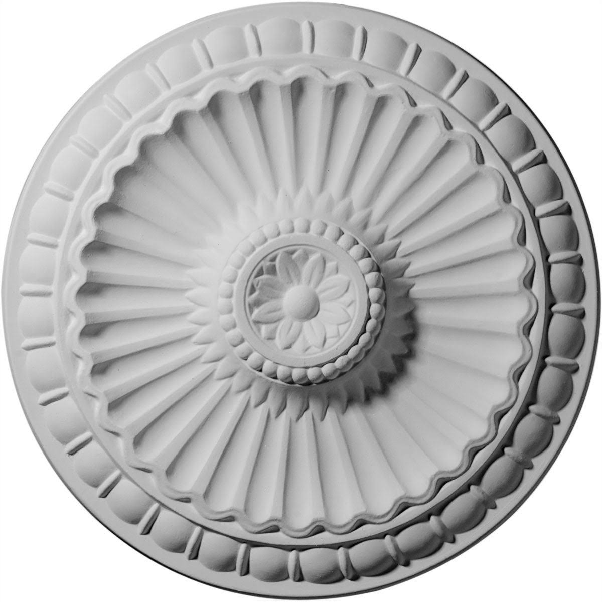 11 1/4x22OD x 1 1/8x22P Hand-Painted Ceiling Medallion B260181