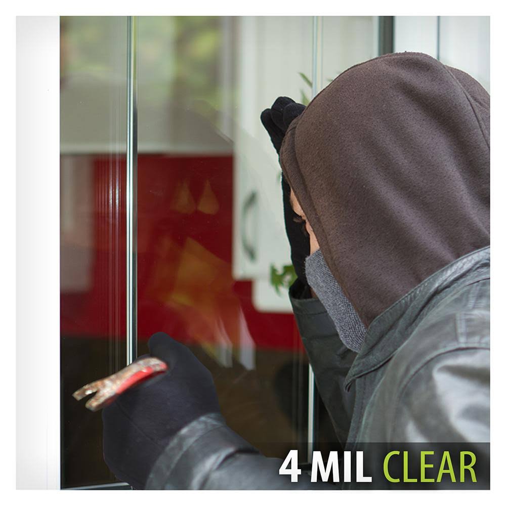 Window Film Security and Safety Clear 4 Mil (30in x 25ft) T914708