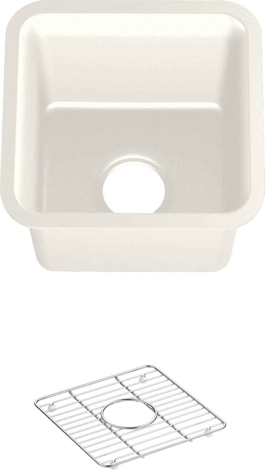 Matte Black 15 x 15 x 9-1/2 Neoroc under-mount bar sink R316737