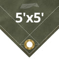 Olive Drab Canvas Tarps 5' x 5' Z99867