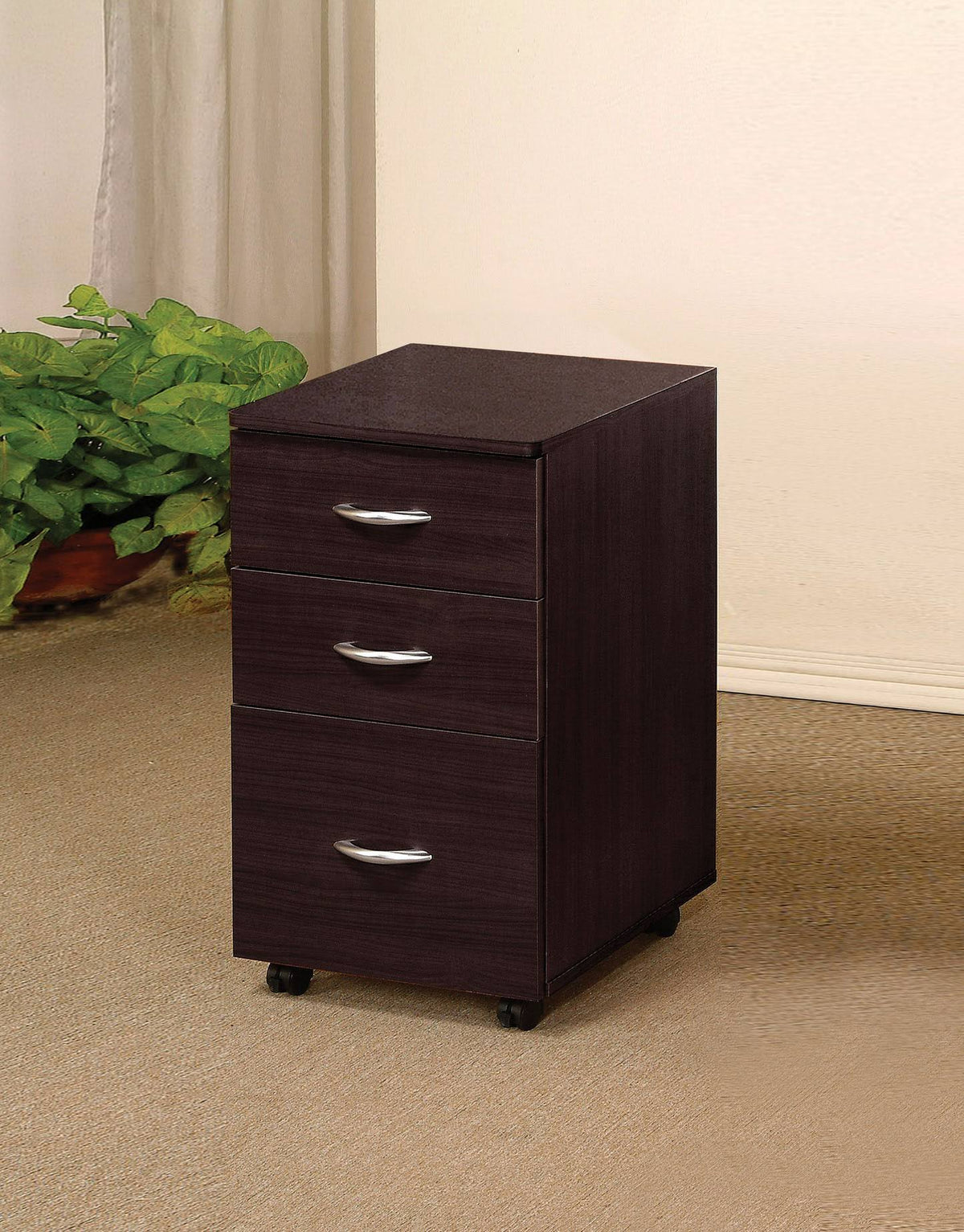 Espresso Brown 3-Drawer File Cabinet H101806