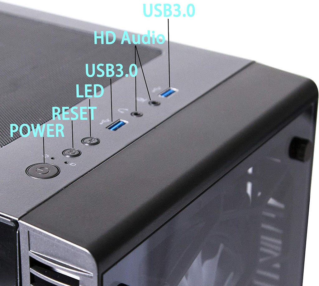 6 PCS LED ARGB Fans ATX Tower Computer Case R942