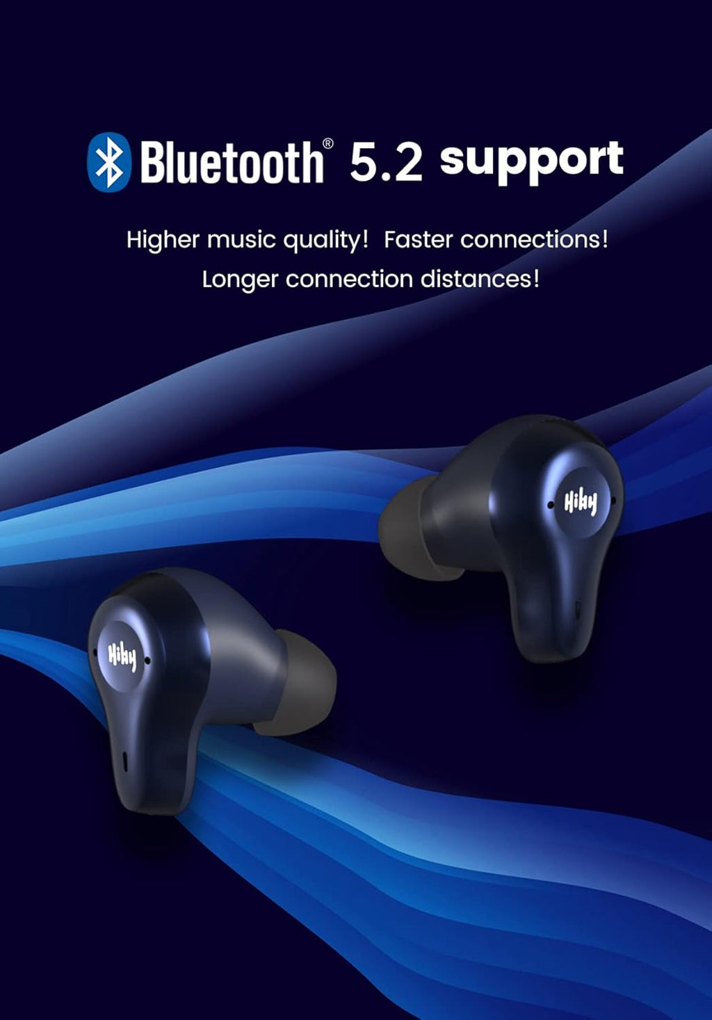 HiFi Bluetooth Headphones, IPX4, Bluetooth 5.2, Pack of 2 K1970