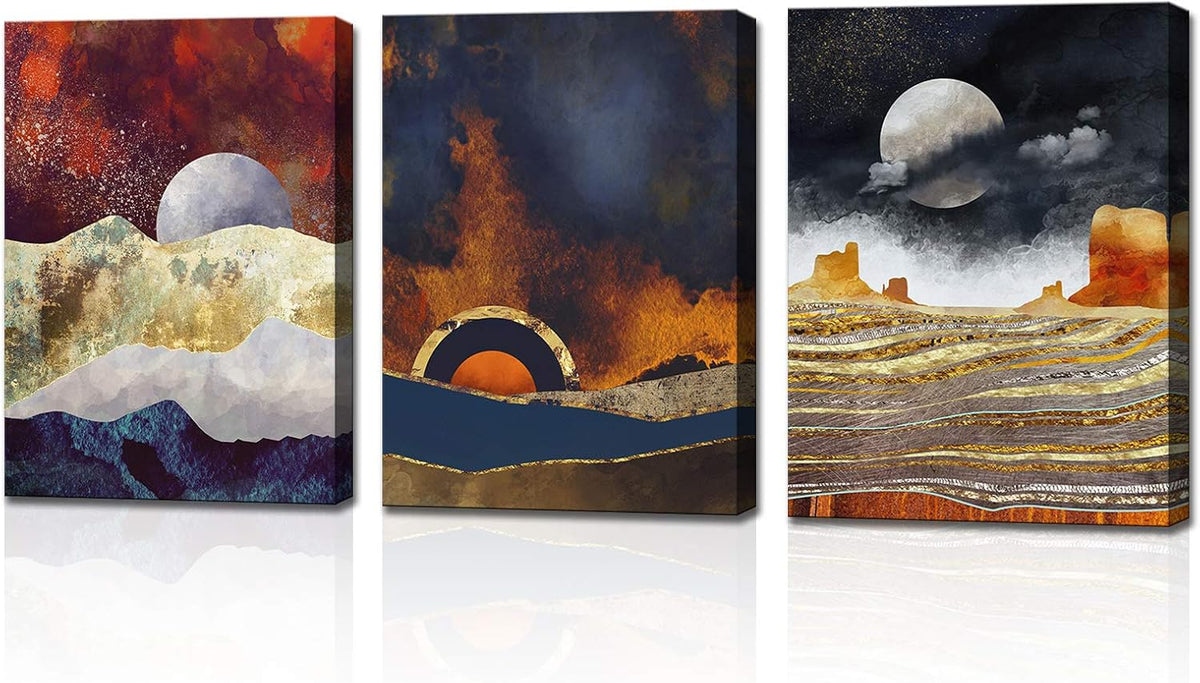 3 Pieces Minimalist Style Wall Art Canvas Print Painting Q72552