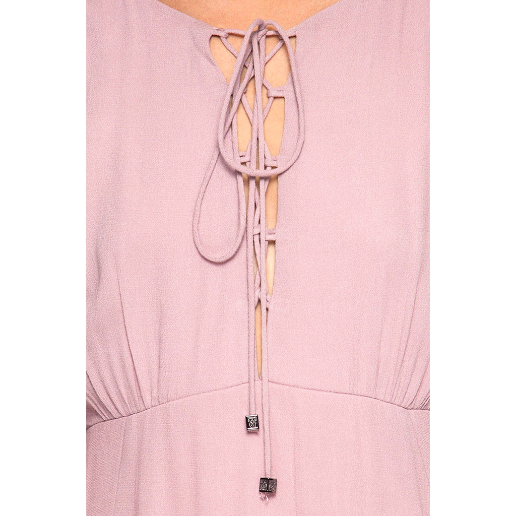 Dusty Rose Corset Midi Dress W350529