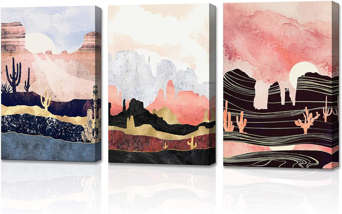 3 Pieces Minimalist Style Wall Art Canvas Print Painting Q72552