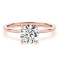 14K Rose Gold Moissanite Wedding Ring F25088