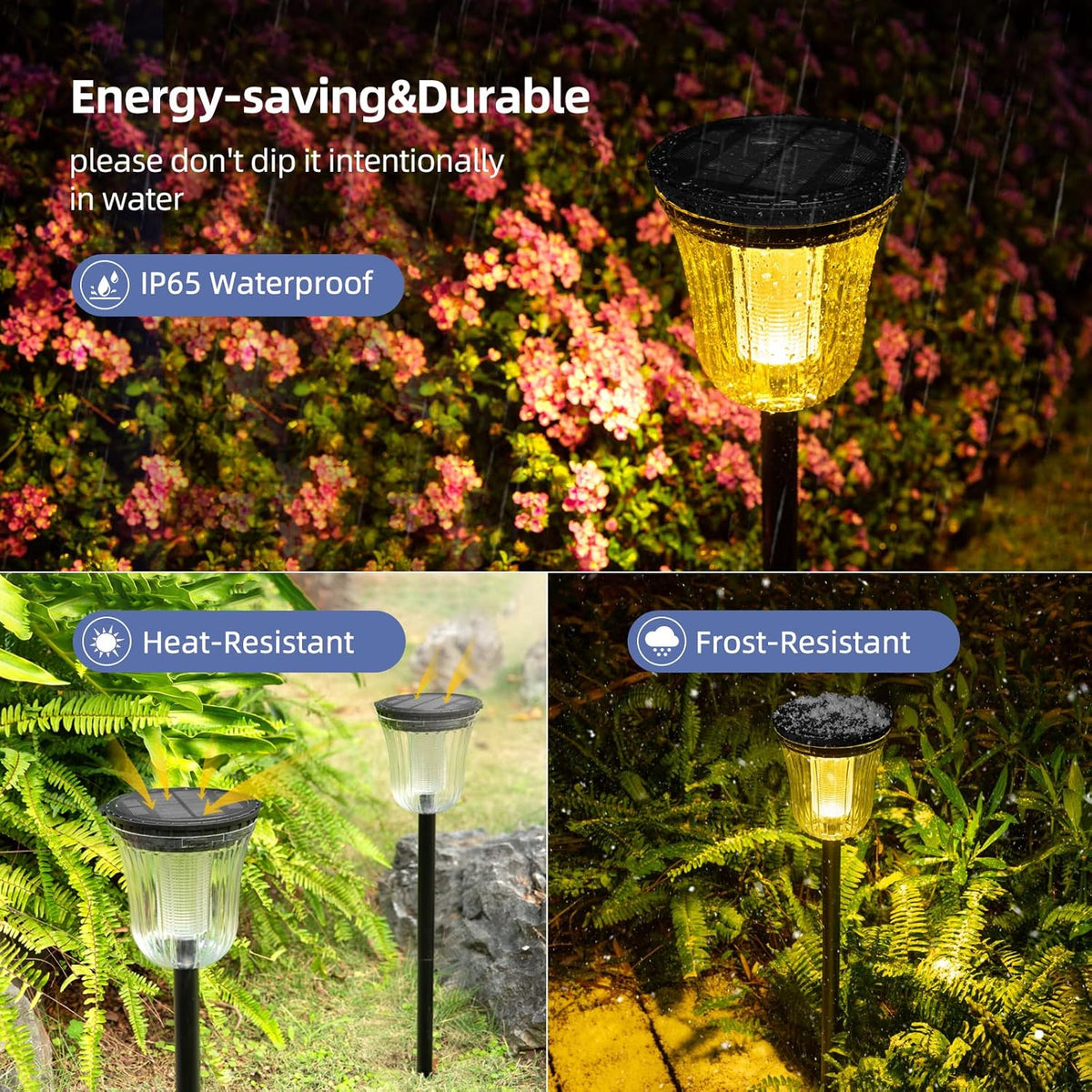 4 Pack IP65 Waterproof Solar Pathway Lights A322298