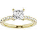 14K Yellow Gold Diamond Solitaire Princess Engagement Ring I277584