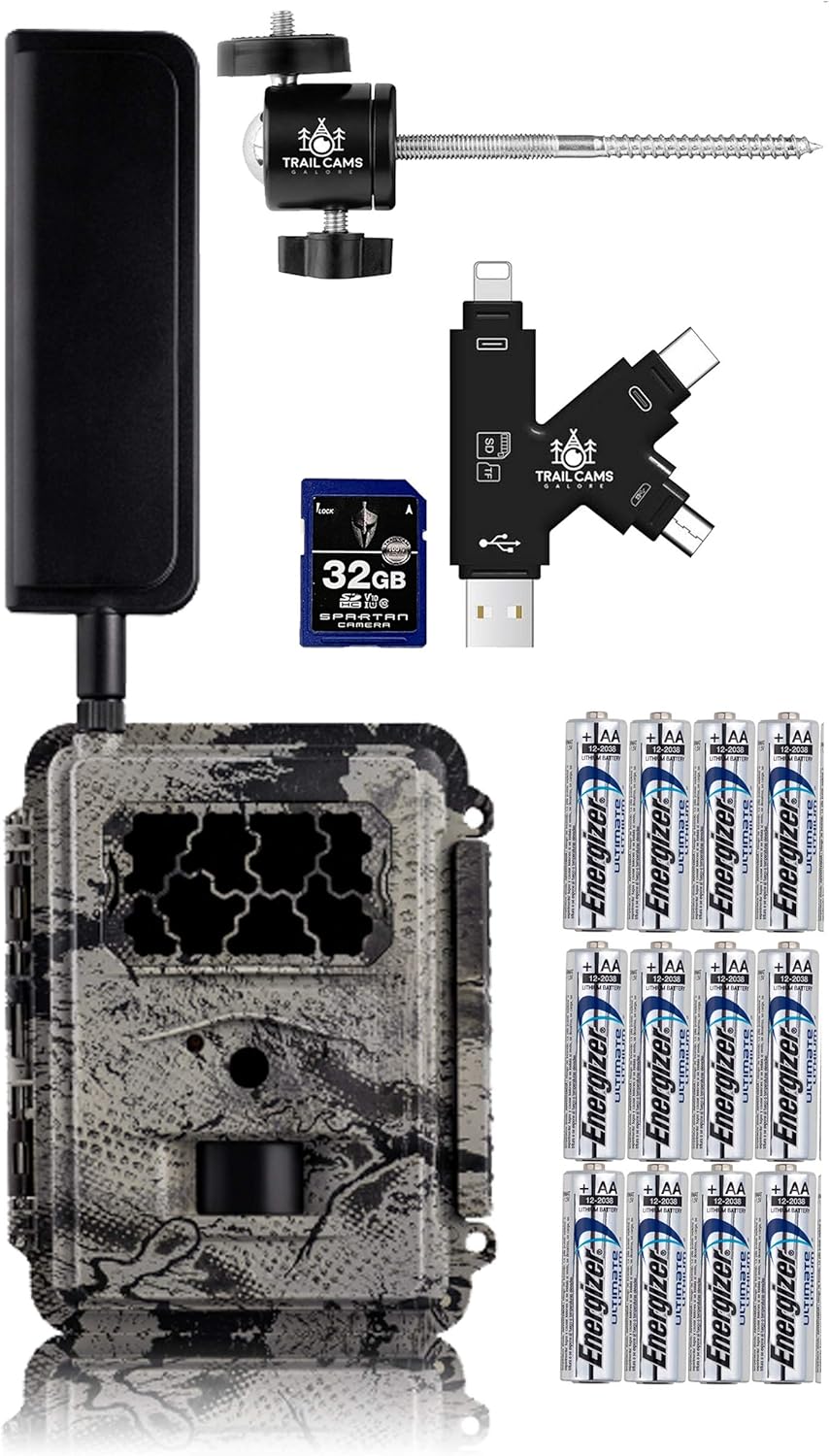 Verizon 4G LTE Wireless Trail Camera with Batteries, SD Card, Card Reader, and Mount A5490
