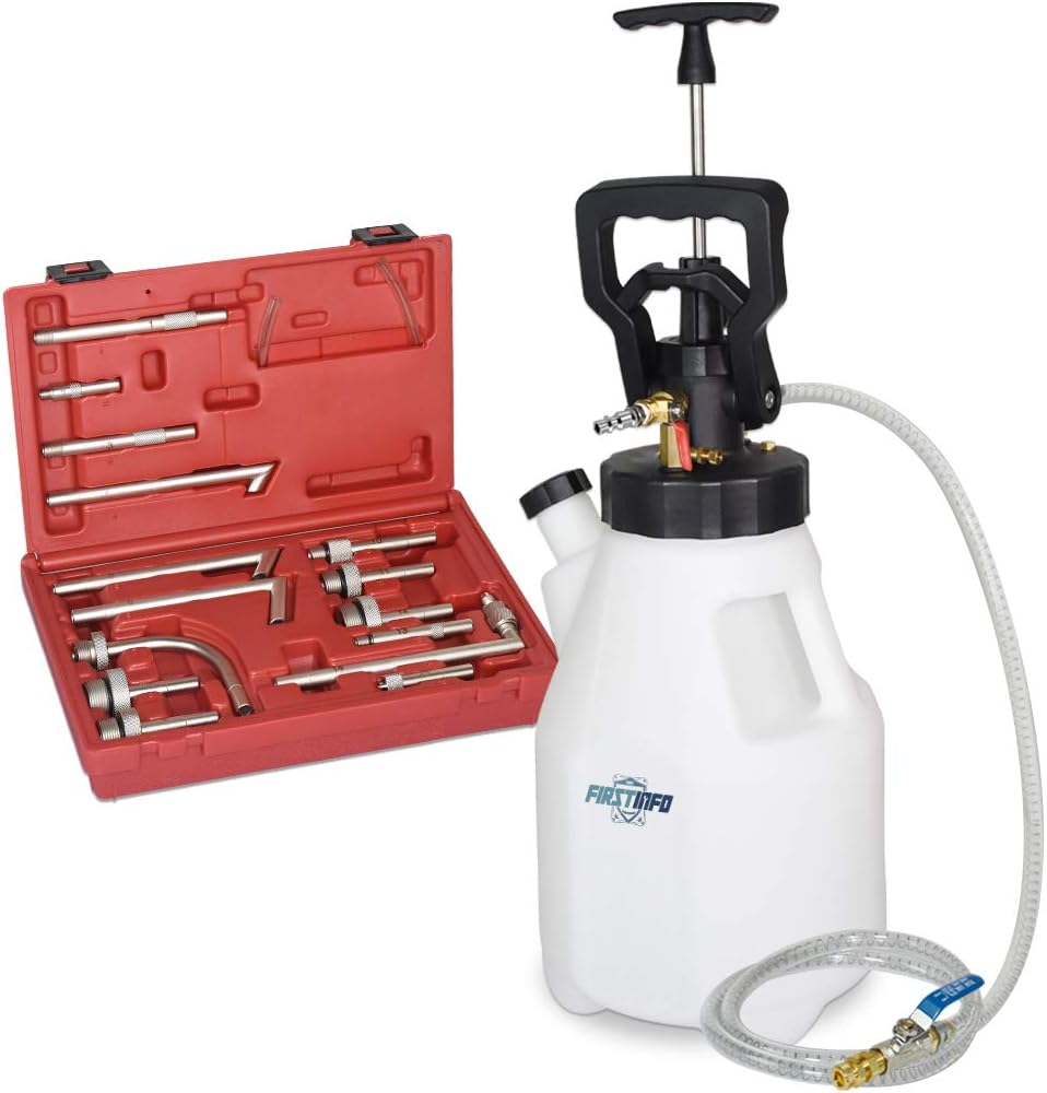 12.5L Pneumatic/Manual ATF Refill System Dispenser with 15-Piece Adapters in Storage Case U269