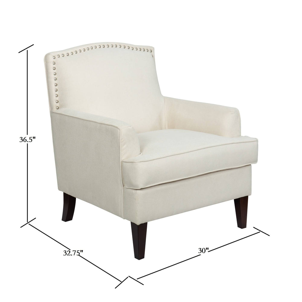 Creamy White Accent Armchair J477310