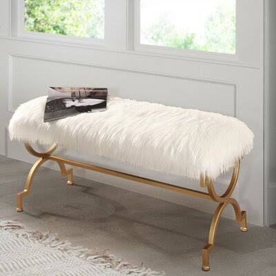 Gold Flamingo Bench G8813