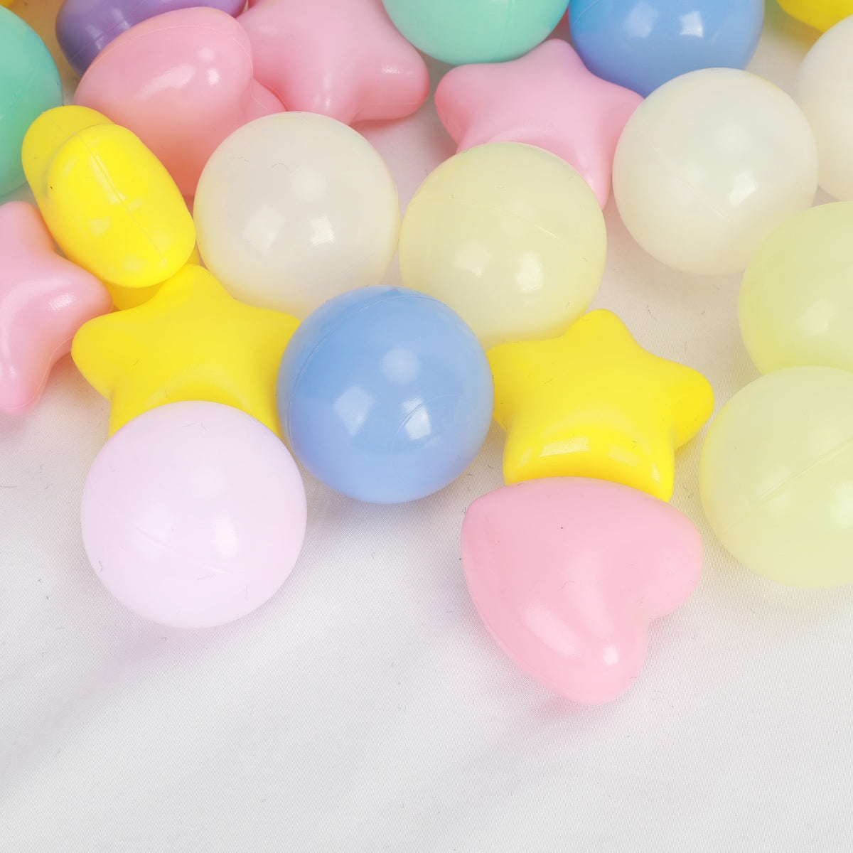100Pcs Thickened Crush-Proof Macaron-Colored Pit Balls with Mesh Pocket P176409