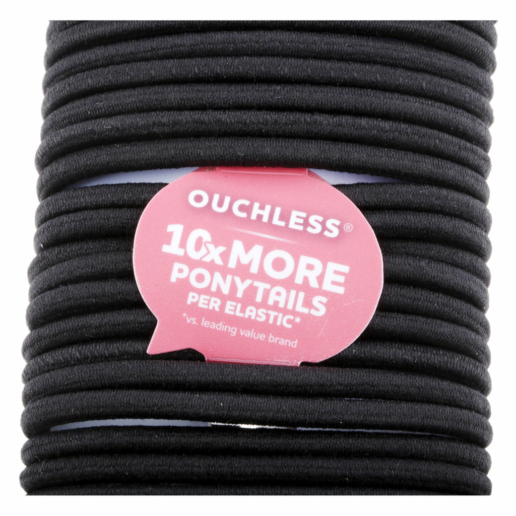Black Ponytail Holder Elastics Hair Tie, 30 Ct G5780