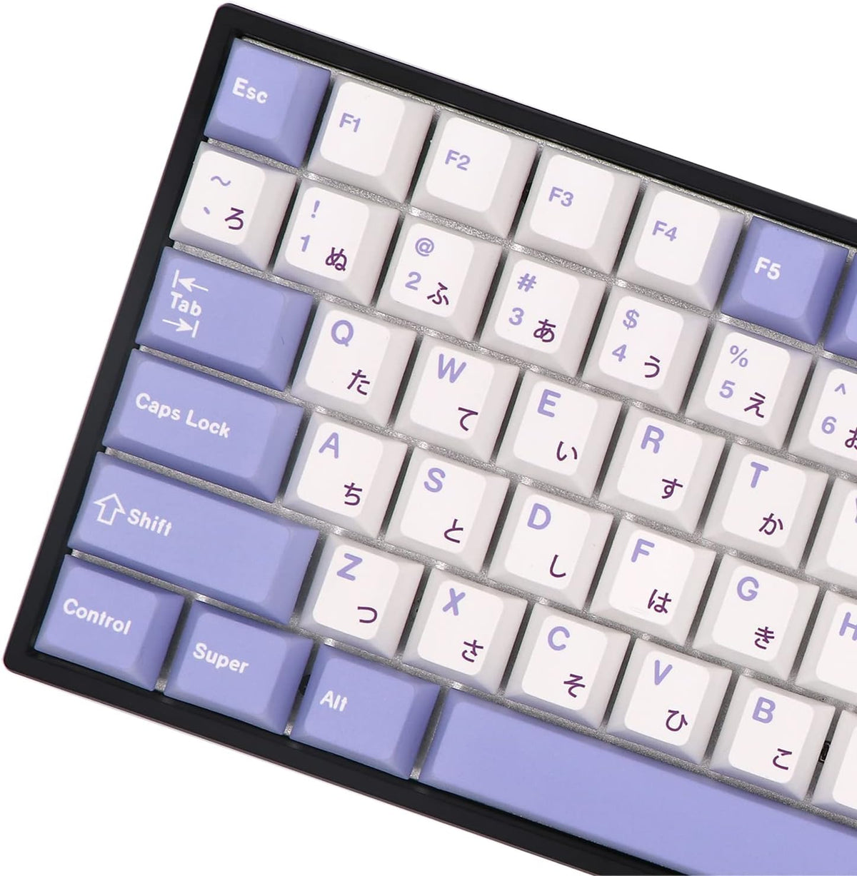 Purple White PBT Keycap Set for Mechanical Keyboards, 135 Key, Cherry Profile Q966176