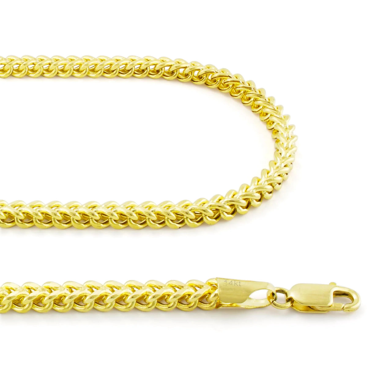 14k Yellow Gold 4.5mm Franco Chain Necklace 18" - 26" A97771