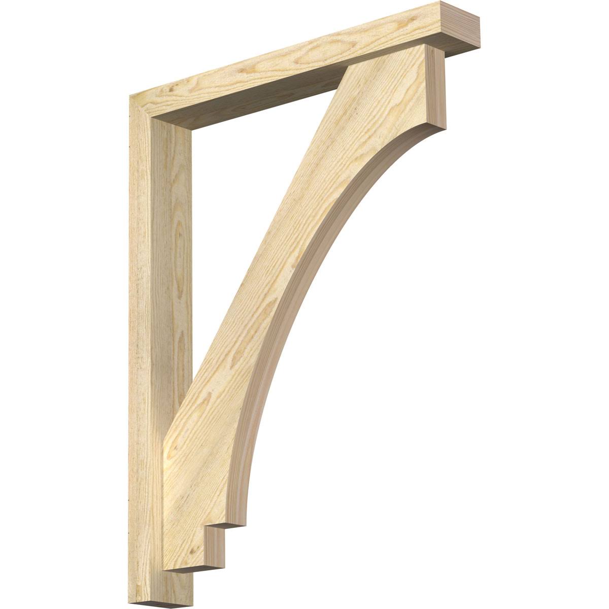 Rough Sawn Bracket with Offset Brace, Douglas Fir C76822