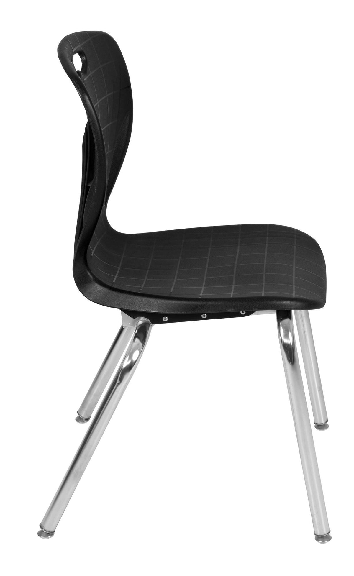 30x22 Square Height Adjustable Classroom Table with 4 Stack Chairs D762