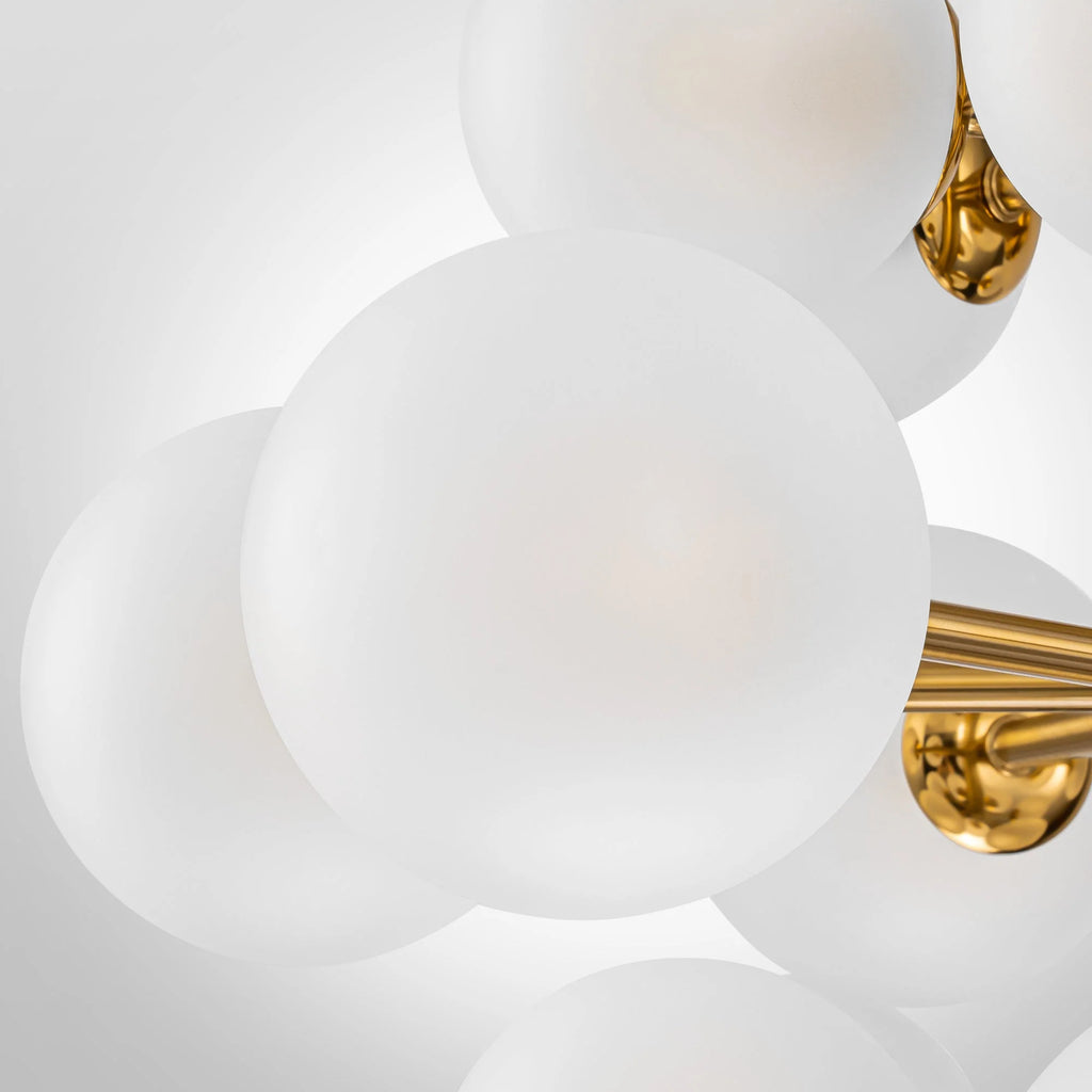 19-Light Dimmable Tiered Glass Bubble Chandelier G84987