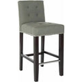 Rustic Glam Tufted Counter Stool with Footrest P500931