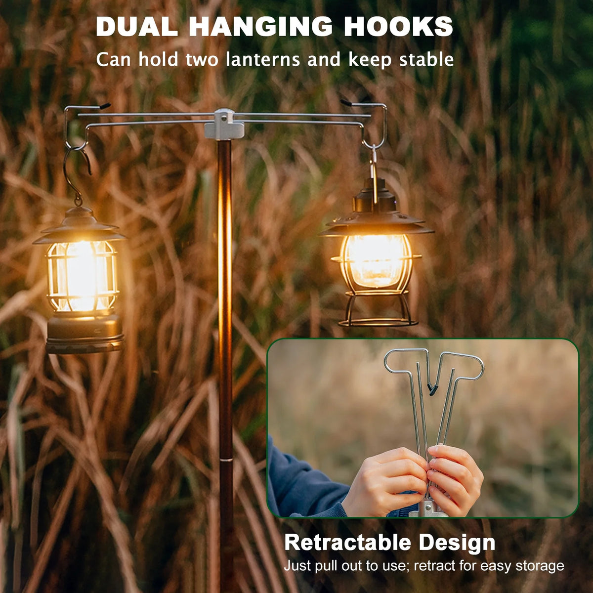 Portable Camping Folding Lamp Pole T86061
