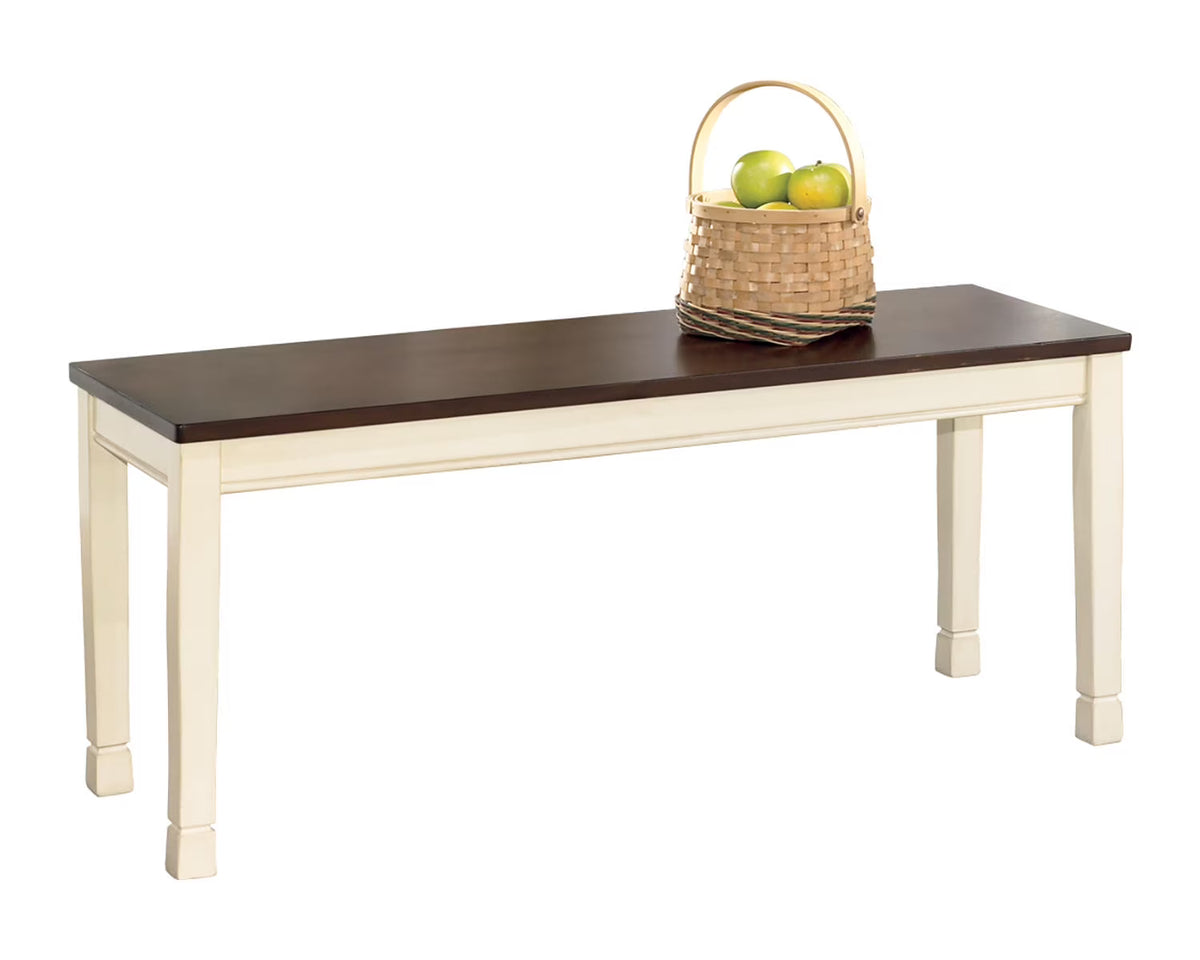 Dining Bench Brown Cottage White H32154
