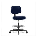 Imperial Fabric Height Adjustable Exam Stool with Backrest and Foot Ring X3460