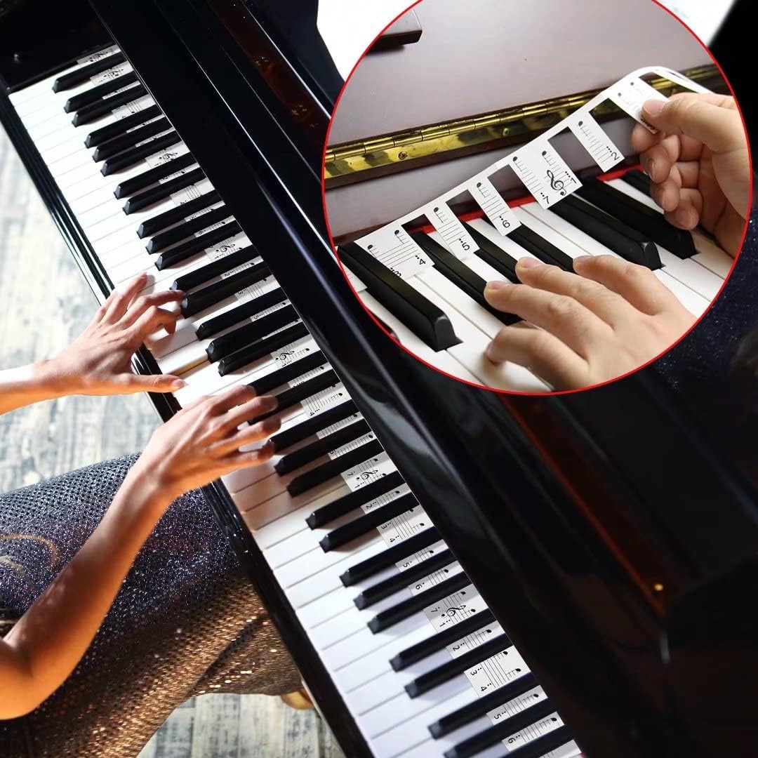 88 Key Reusable Piano Stickers S571