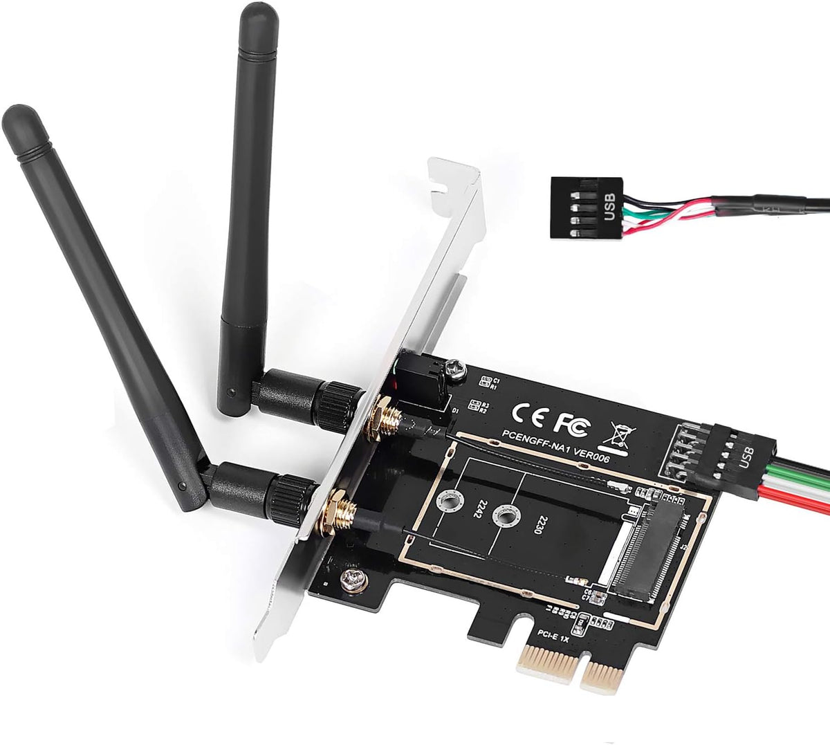 M.2 SSD to PCIe 3.0 X4 Adapter Card with Low Profile Bracket X286127
