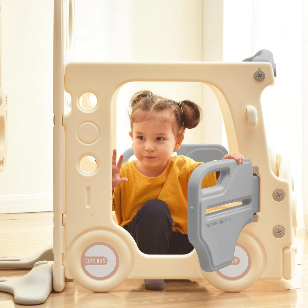 9 in 1 Kids Slide Playset with Basketball Hoop Y128