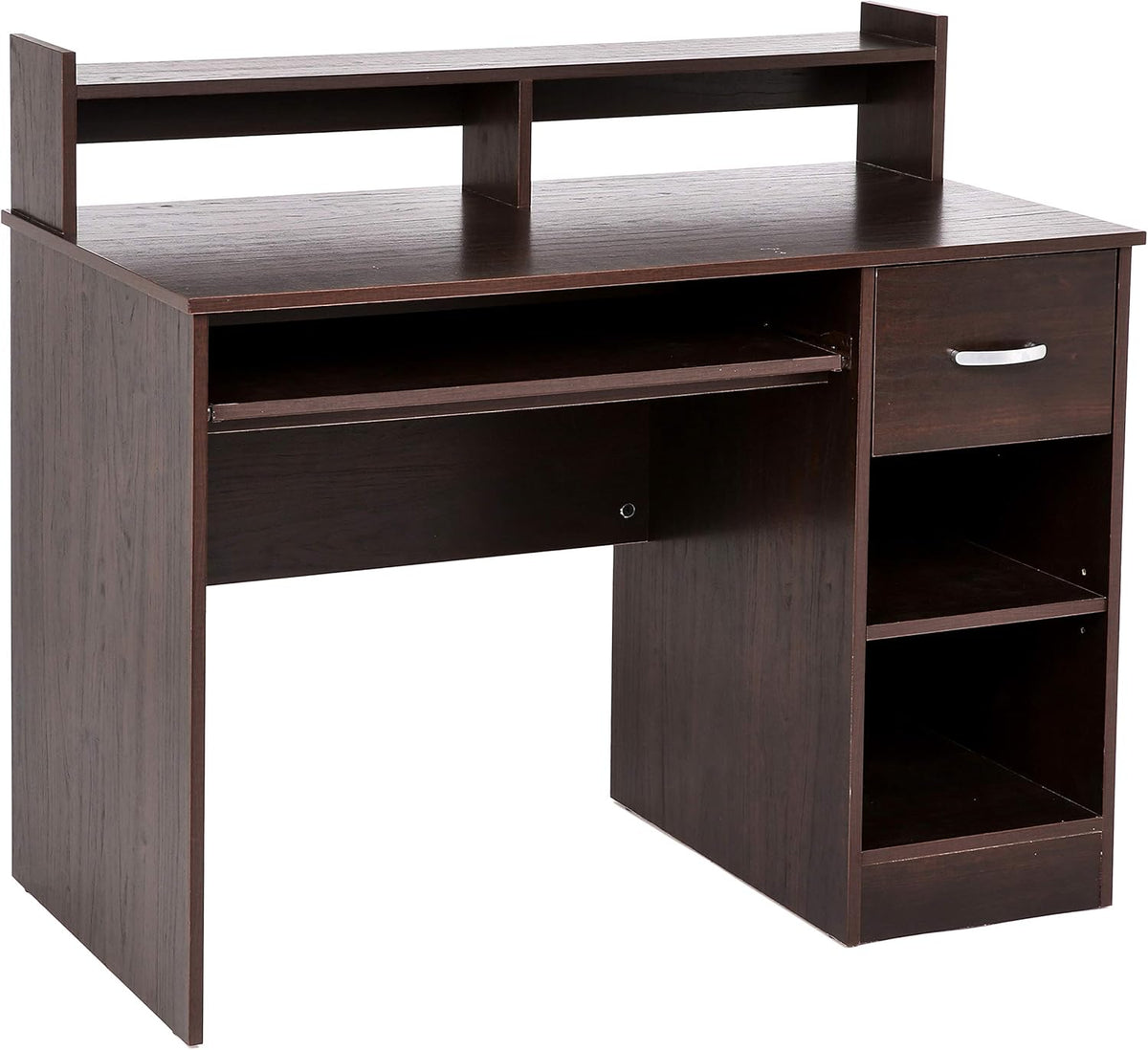 White Computer Desk with Keyboard Tray E78834