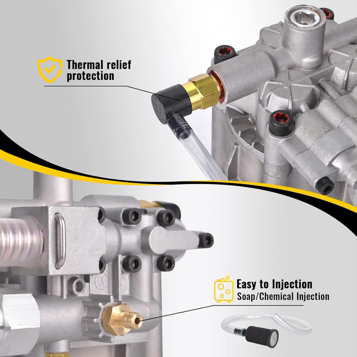 Vertical 3200 PSI Pressure Washer Pump with 7/8 Shaft 2.4 GPM U36678