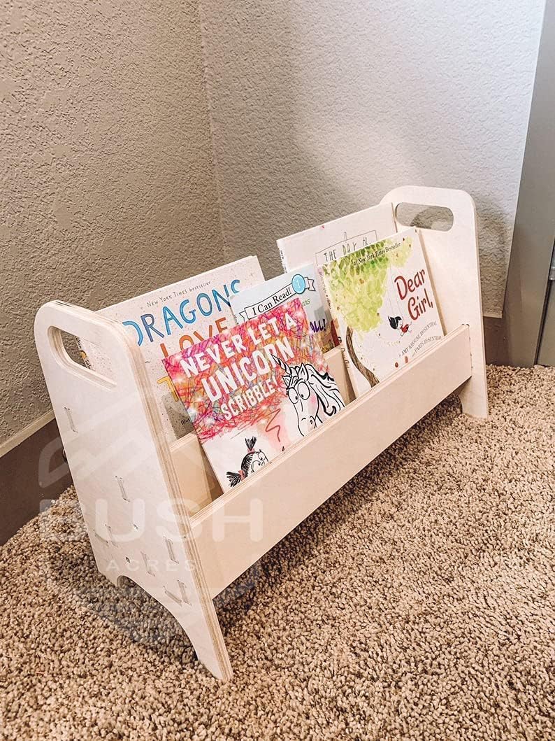 Montessori Kids Portable Bookshelf Wooden Furniture J764