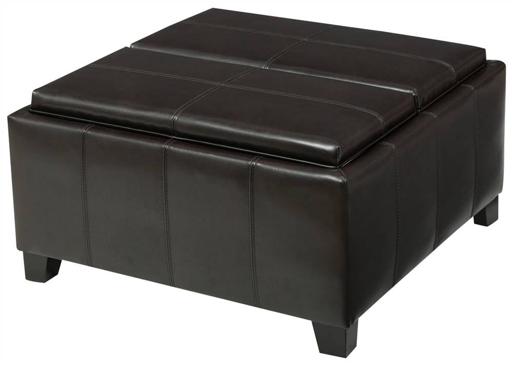 Brown Storage Ottoman L1729