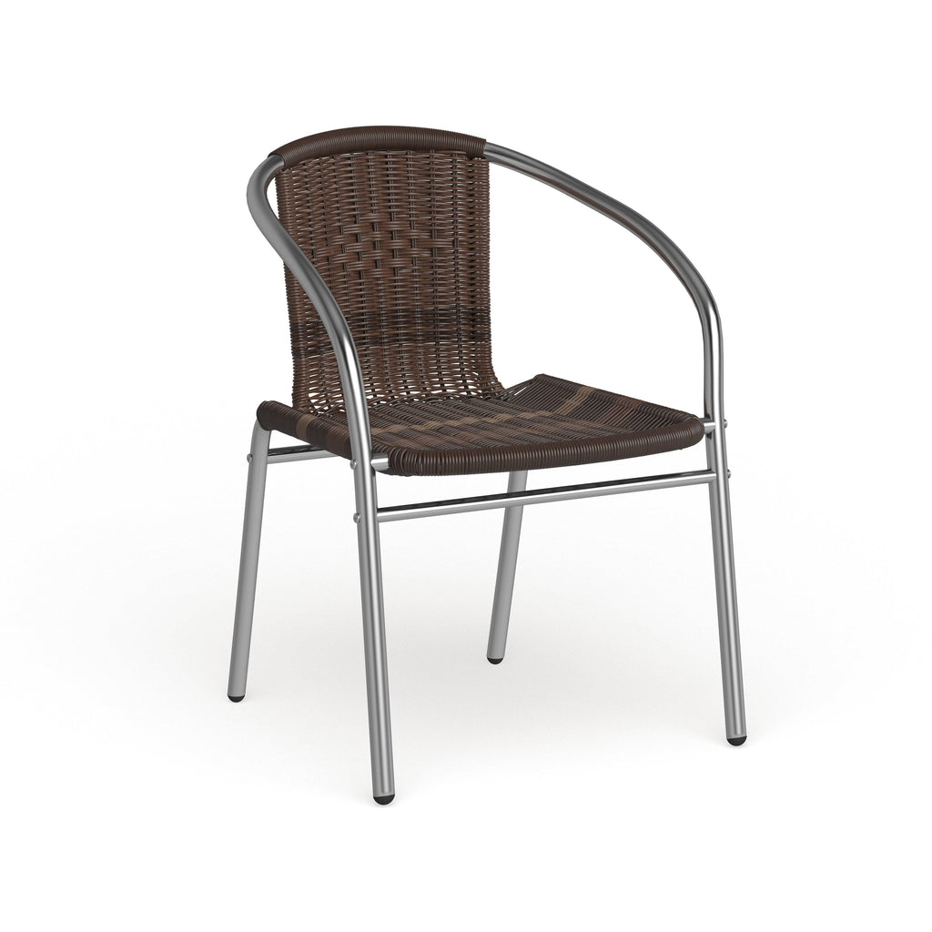 Aluminum and Rattan Stack Chair Z77931