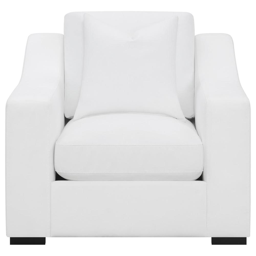 White 3-piece Fabric Upholstered Living Room Set Z877328