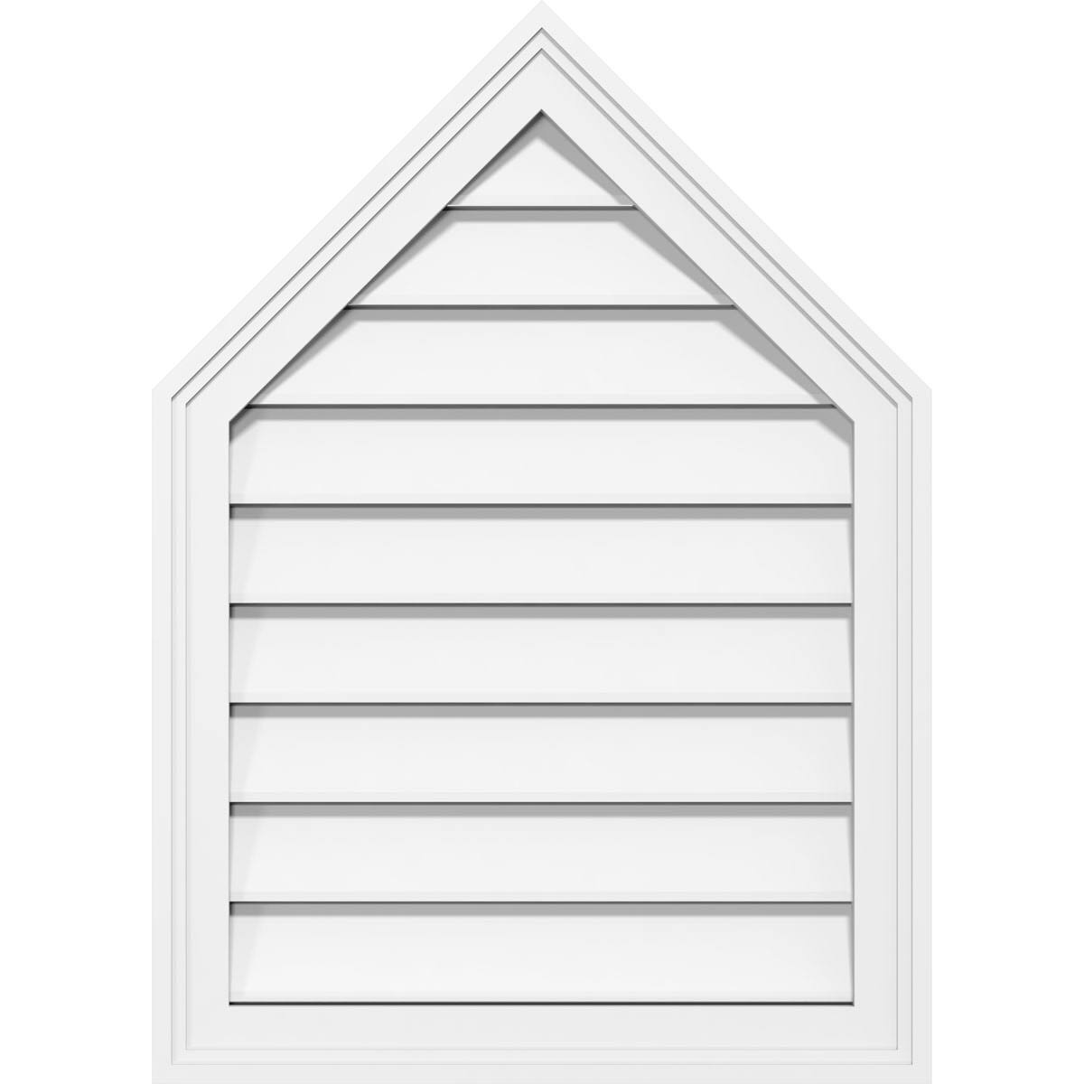Peaked Top Surface Mount PVC Gable Vent L6833