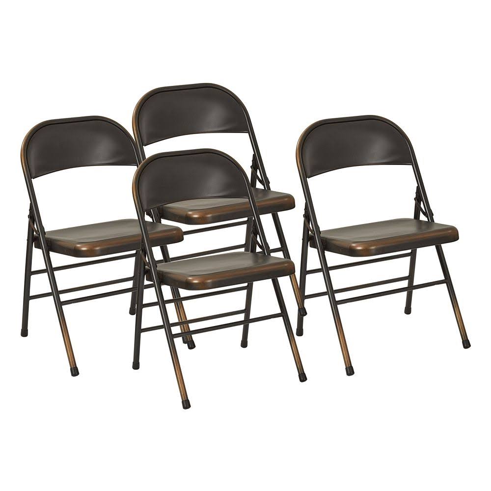 Antique Copper Steel Folding Chair J3435