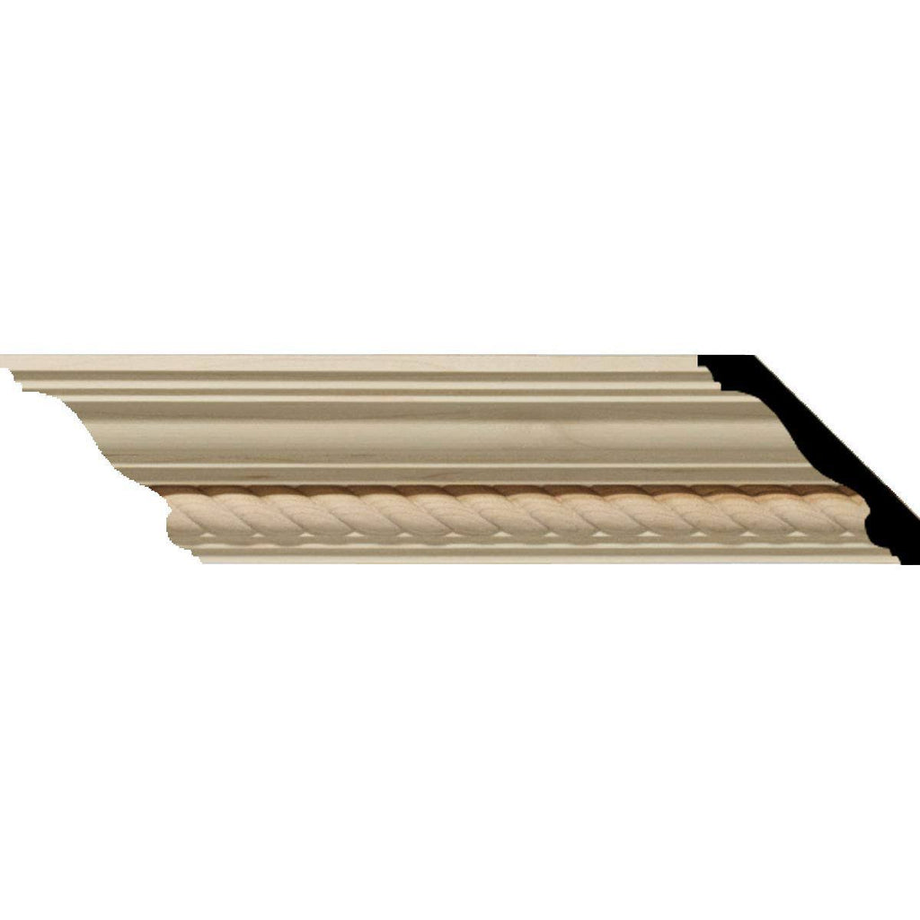 Rope Carved Wood Crown Moulding, Maple O13412