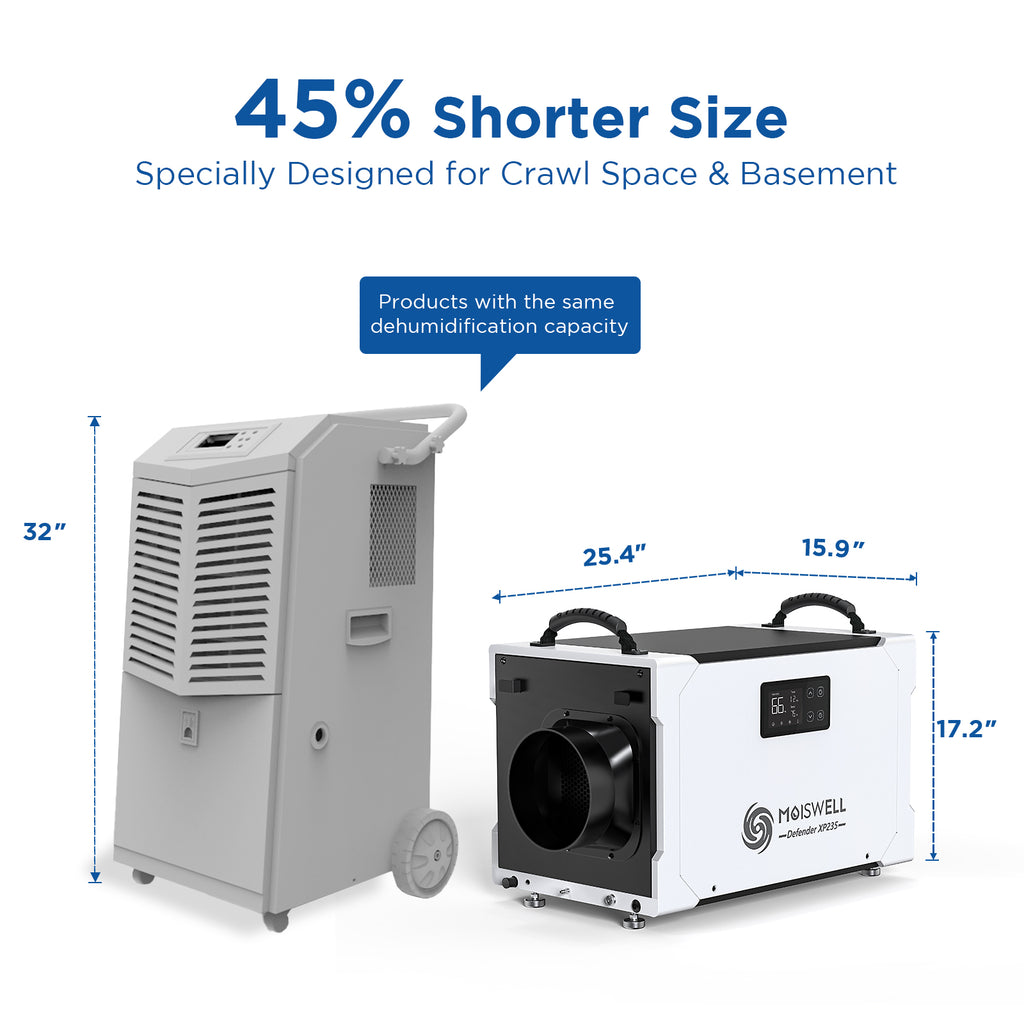 235 Pints Commercial Dehumidifier with Pump and Drain Hose U525853