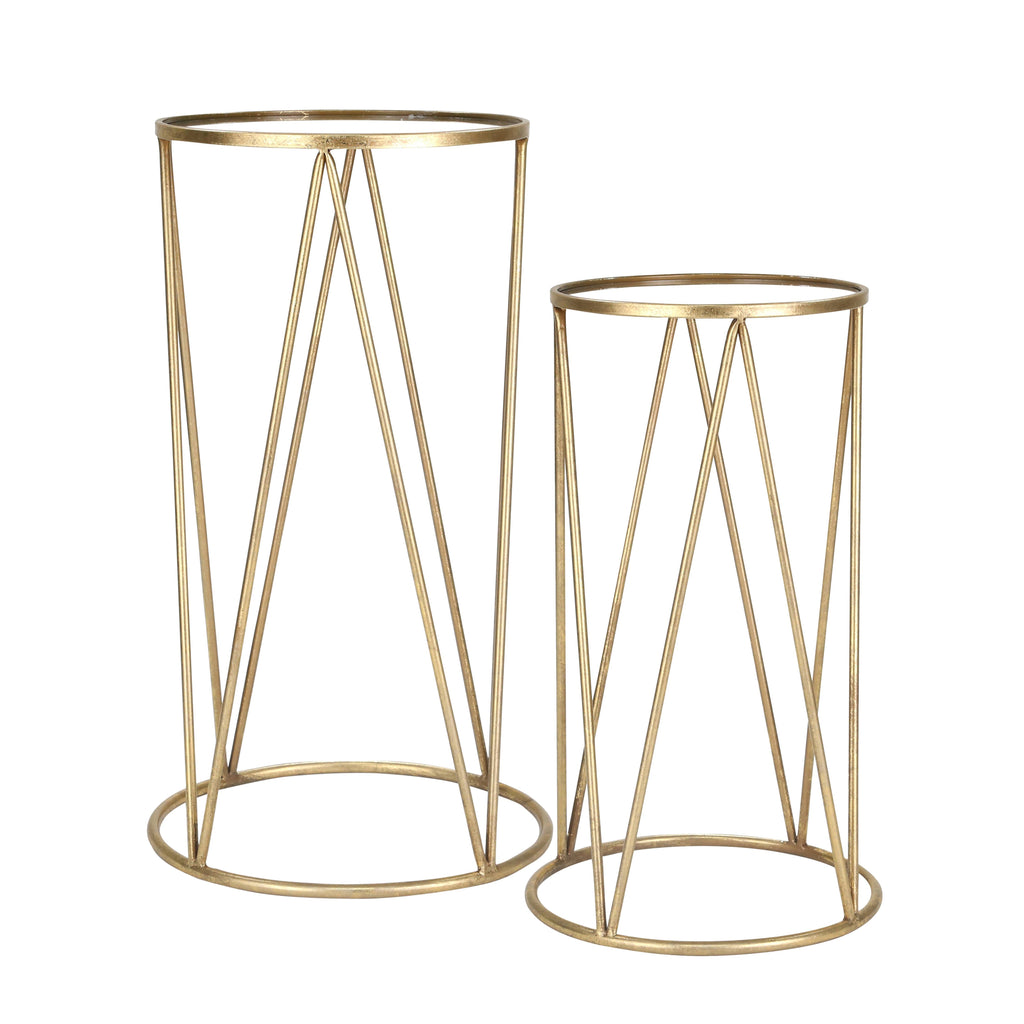 Metal Accent Table Set of 2 D374