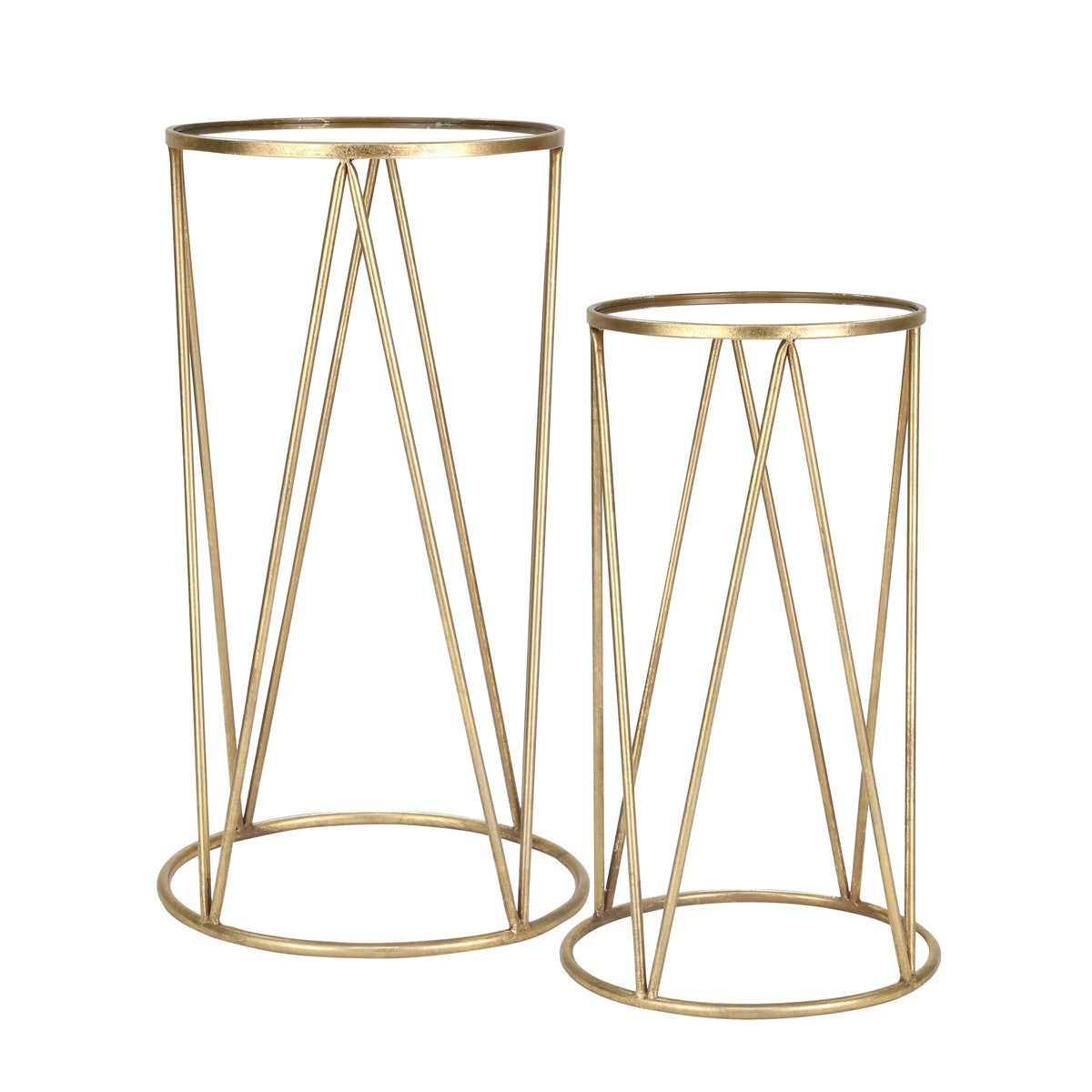Metal Accent Table Set of 2 D374