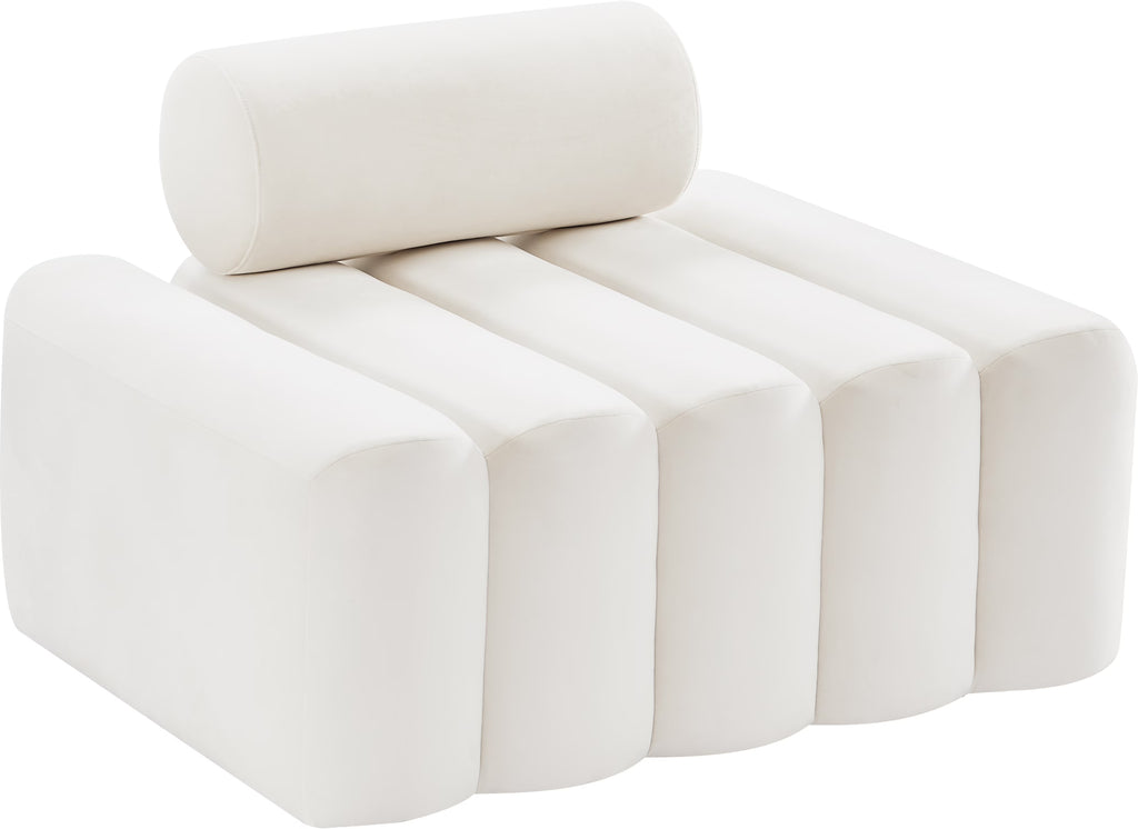 Cream Velvet Chair O482