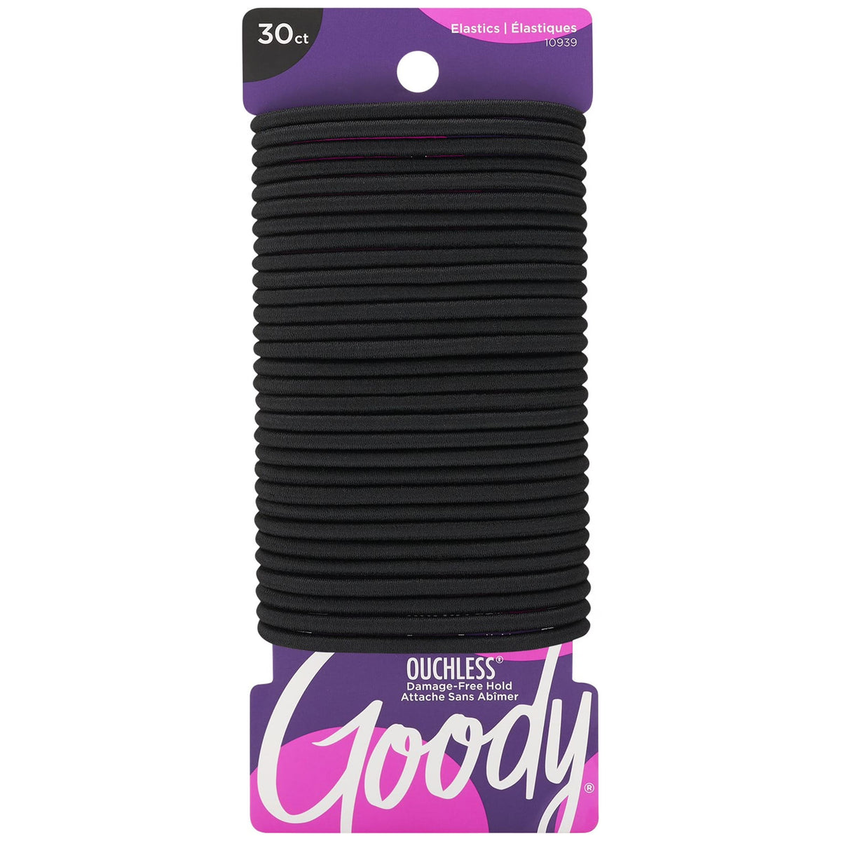 Black Ponytail Holder Elastics Hair Tie, 30 Ct G5780