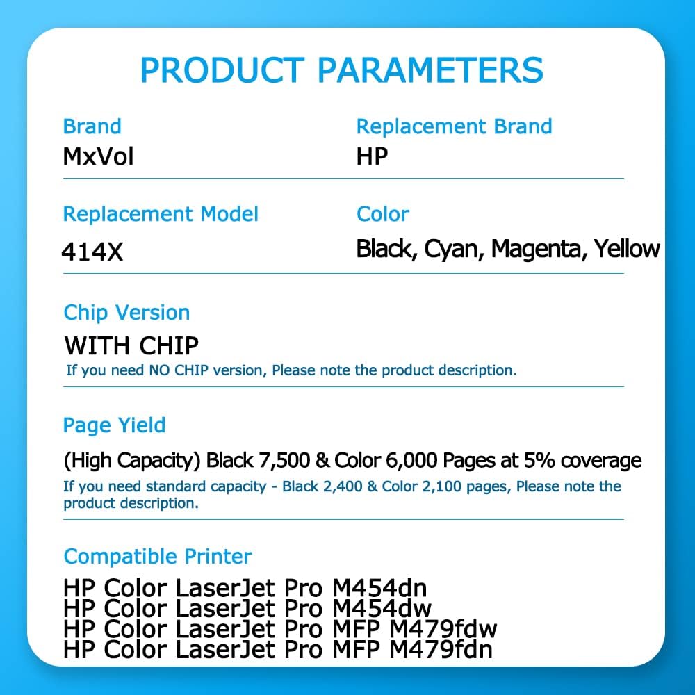 Remanufactured Toner Cartridge 4-Pack for HP 414X Printer R595463