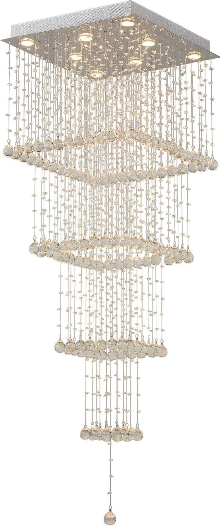 Square 8 Light Flush Mount Y92098