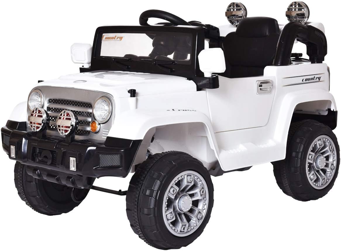 Black 12V Kids Ride On Truck Car with Parent Remote Control E4720