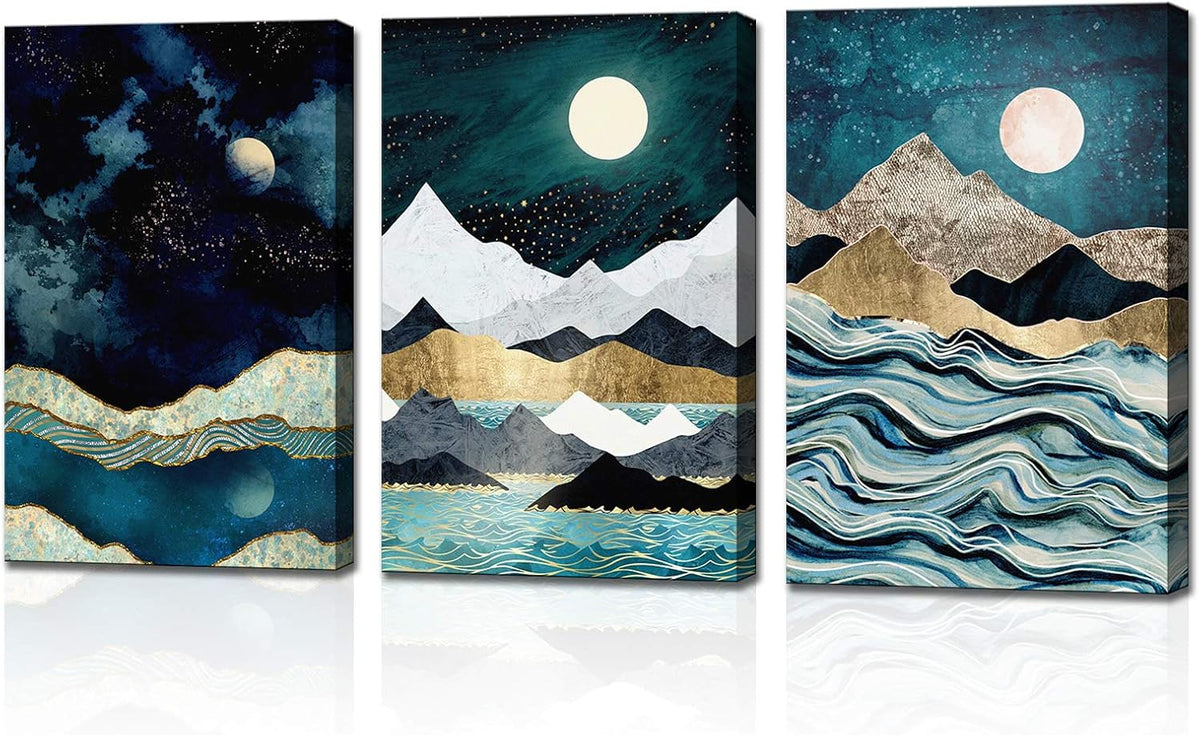 3 Pieces Minimalist Style Wall Art Canvas Print Painting Q72552